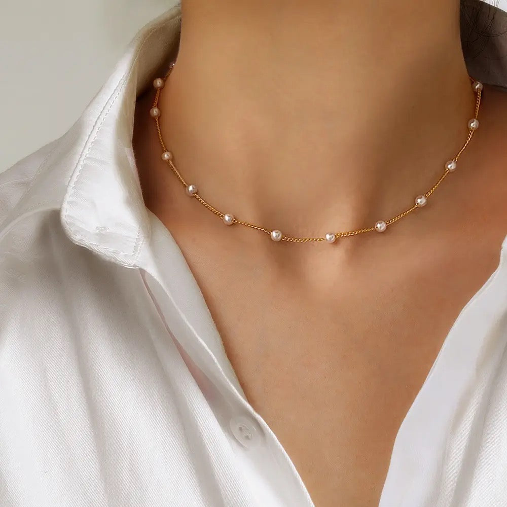 Classic Natural Pearl Necklace (304S)