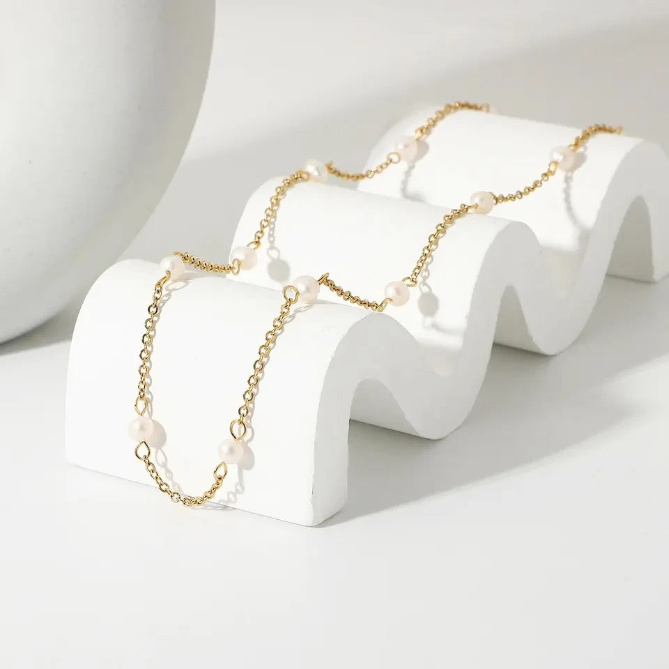 Classic Natural Pearl Necklace (304S)