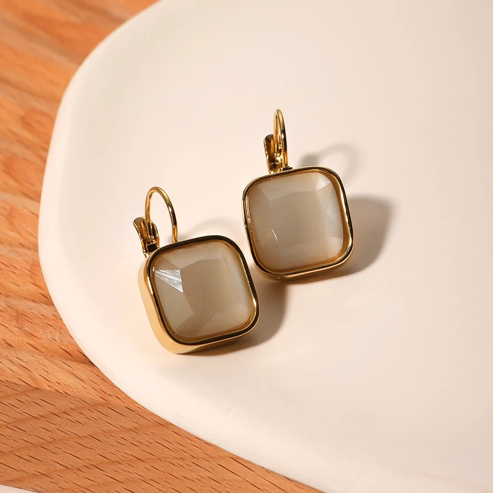 Enchanted Ivory Opal Earrings