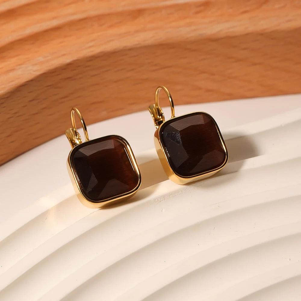 Enchanted Amber Opal Earrings (304S)