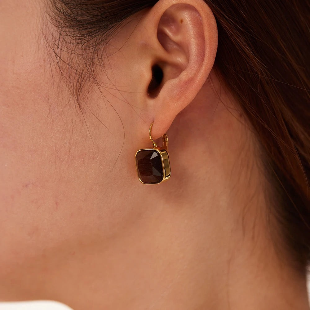 Enchanted Amber Opal Earrings