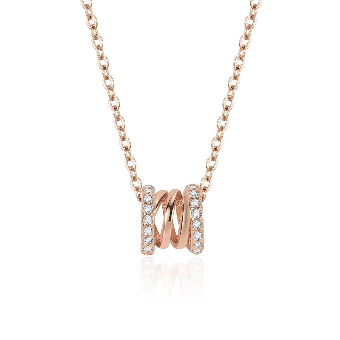 Spring Evolve Knot RoseGold Necklace (925S)