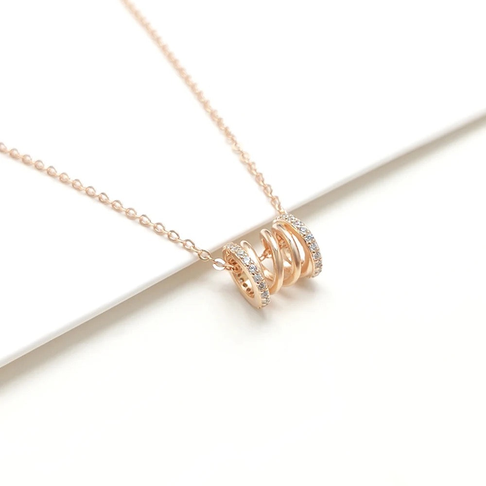 Spring Evolve Knot RoseGold Necklace (925S)