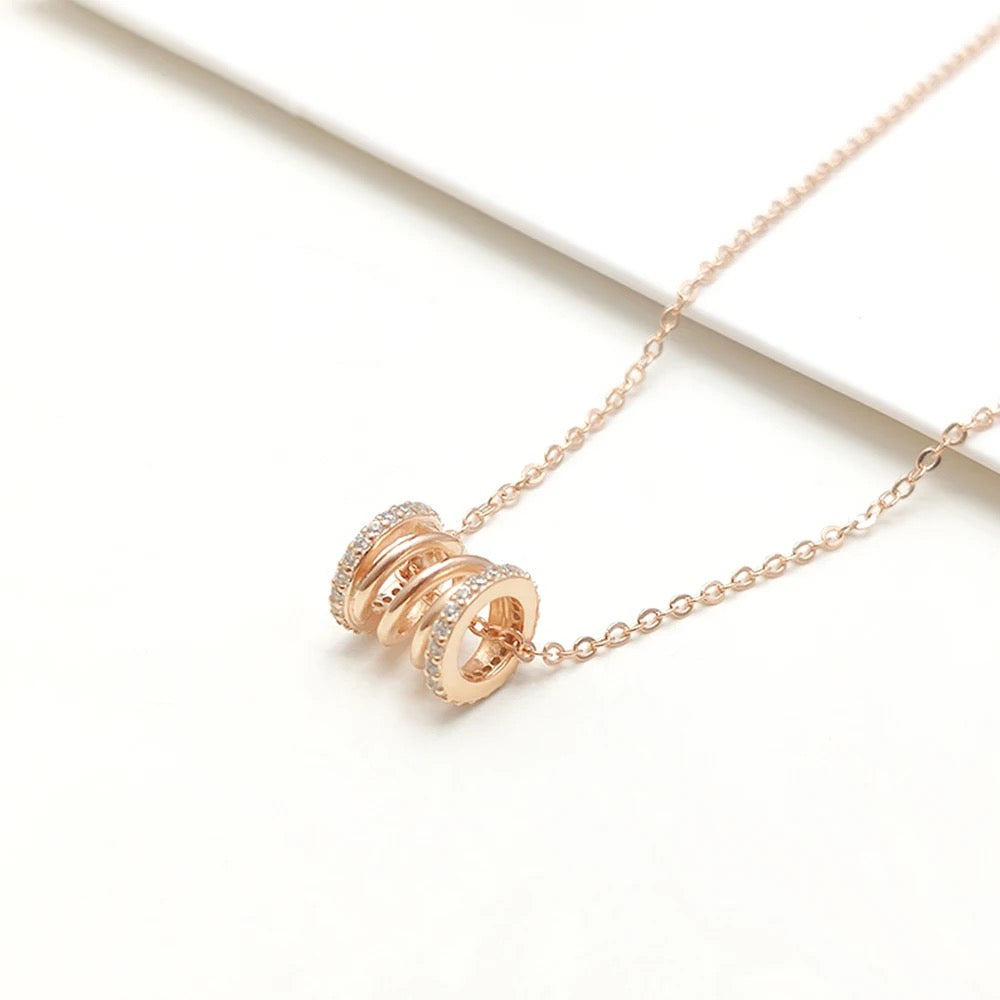 Spring Evolve Knot RoseGold Necklace (925S)