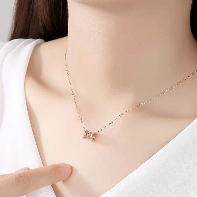 Spring Evolve Knot RoseGold Necklace (925S)