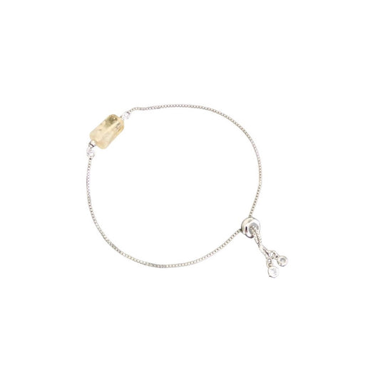 Citrine Charm Adjustable bracelet (Silver/Gold)