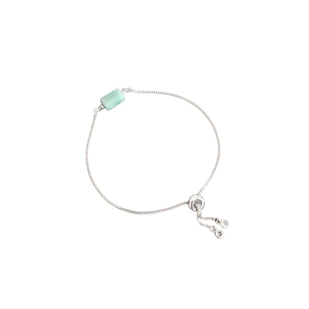 Amazonite Charm Adjustable bracelet (Silver/Gold)