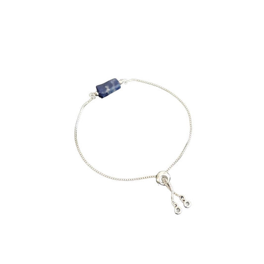 Kyanite Charm Adjustable bracelet (Silver/Gold)