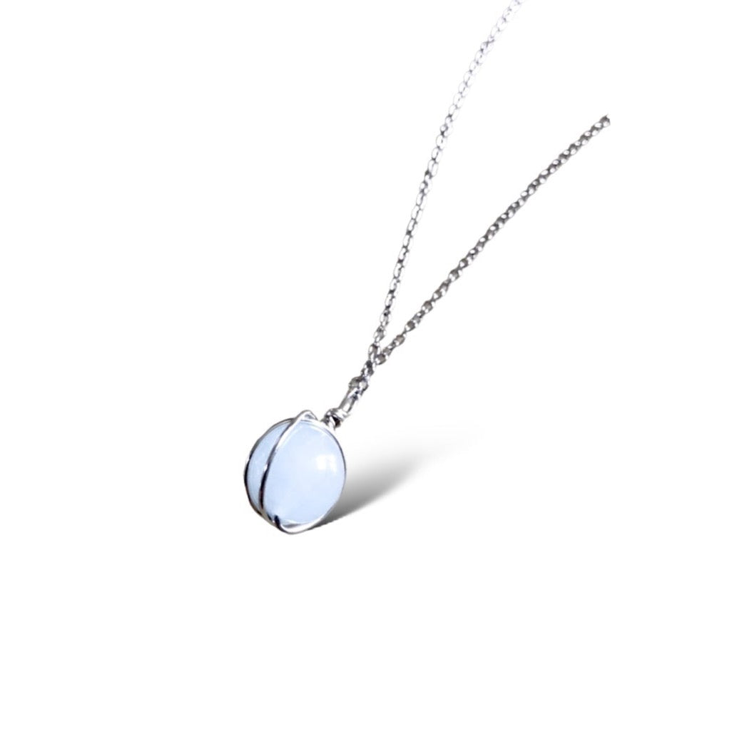 Aquamarine Gemstone Necklace (304S)