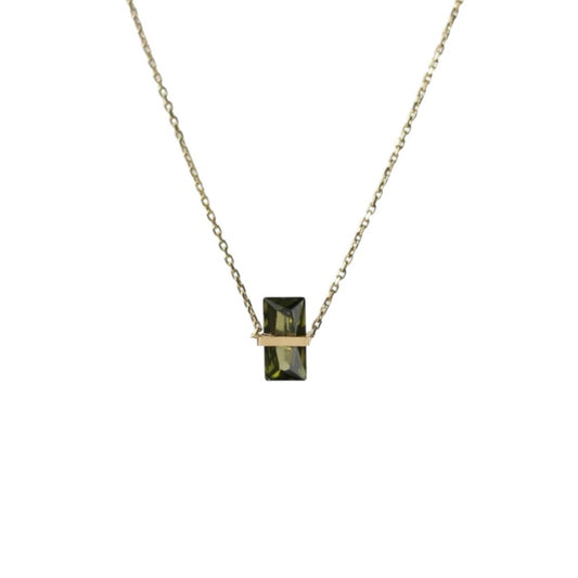 Blessing Olive Crystal Necklace