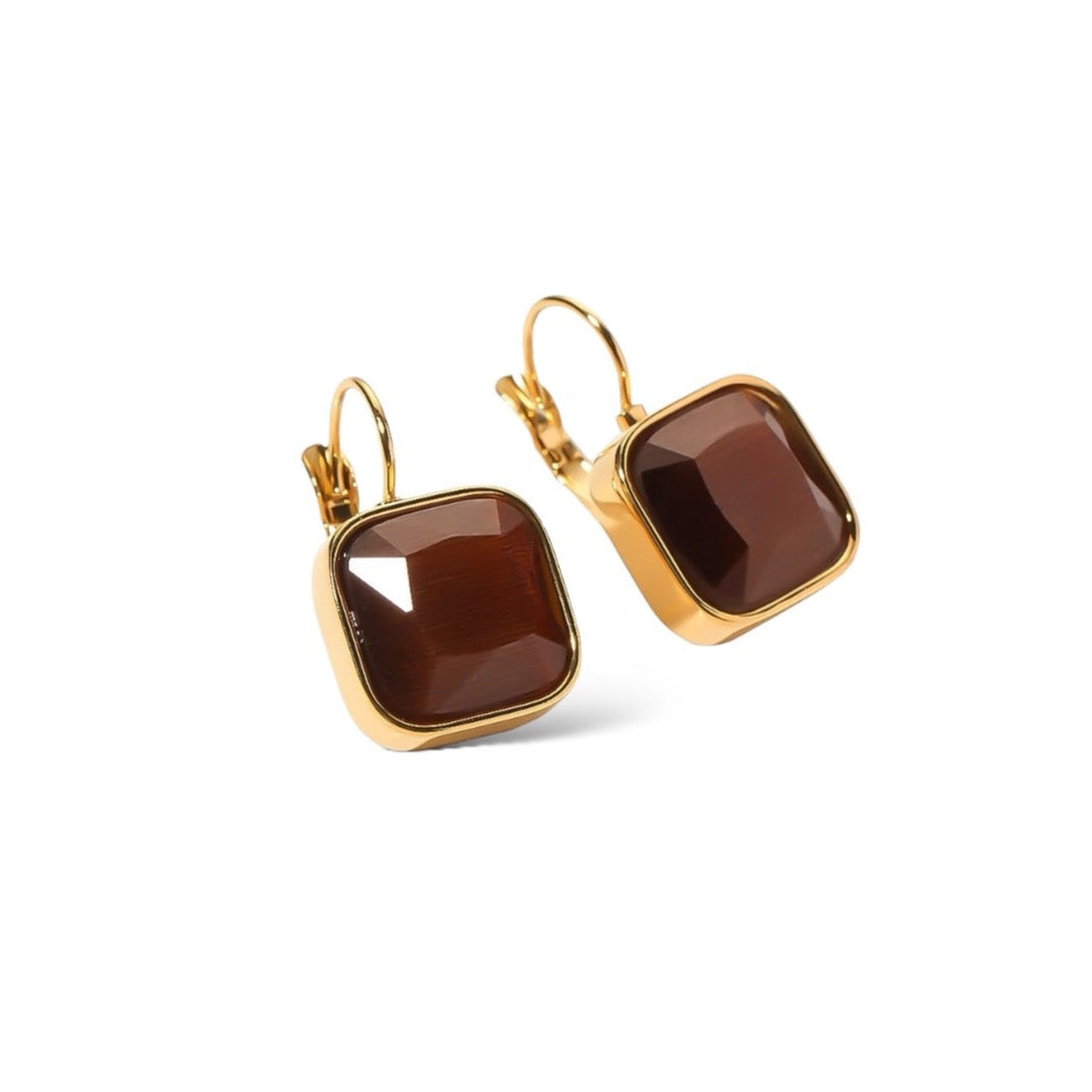 Enchanted Amber Opal Earrings (304S)