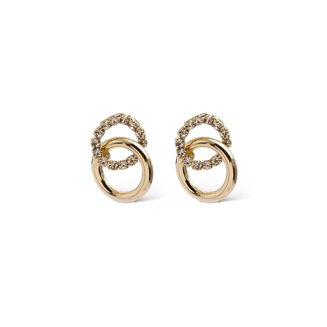 Twin Luck Rings Stud Earrings (925S)